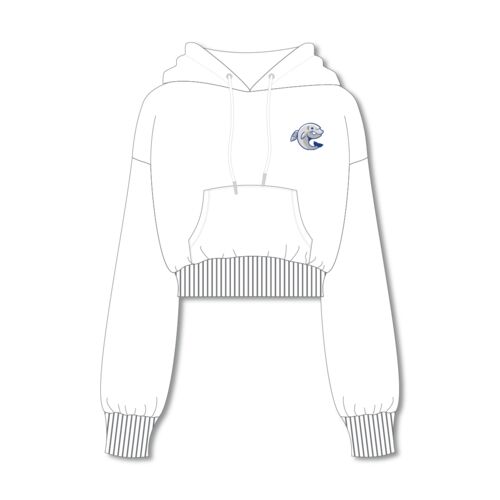 Etobicoke Dolphins Classic Cropped Hoodie Adult Thumbnail