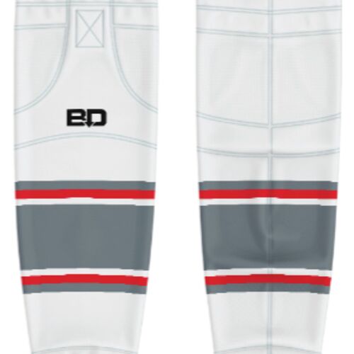 Jr. Inferno-GHC-Sublimated Hockey Socks - A4-White - Youth Thumbnail