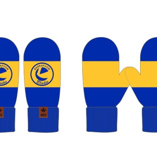 Saskatoon Blades Warm Up Mittens Thumbnail