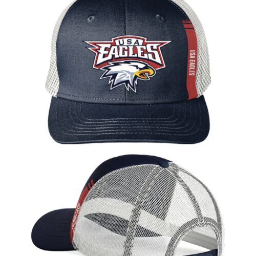 USA Eagles Side Stripe Mesh Hat Thumbnail