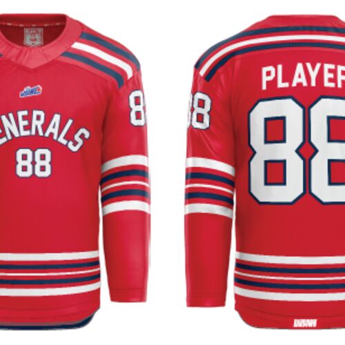 Ocean Side Generals Sublimated Hockey Jersey Youth Thumbnail