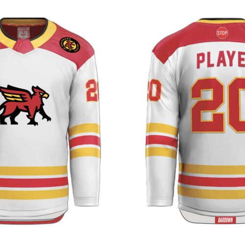 Guelph Gryphons Cut & Sew Hockey Jersey - Home (Youth) Thumbnail